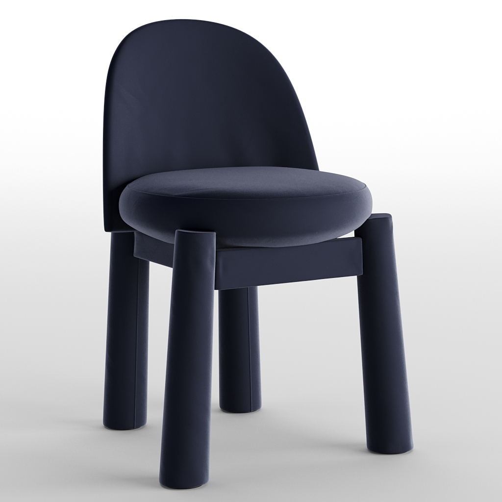 Dein Showroom in 3D 13 Stuhl Raakel 379 blau MD Render